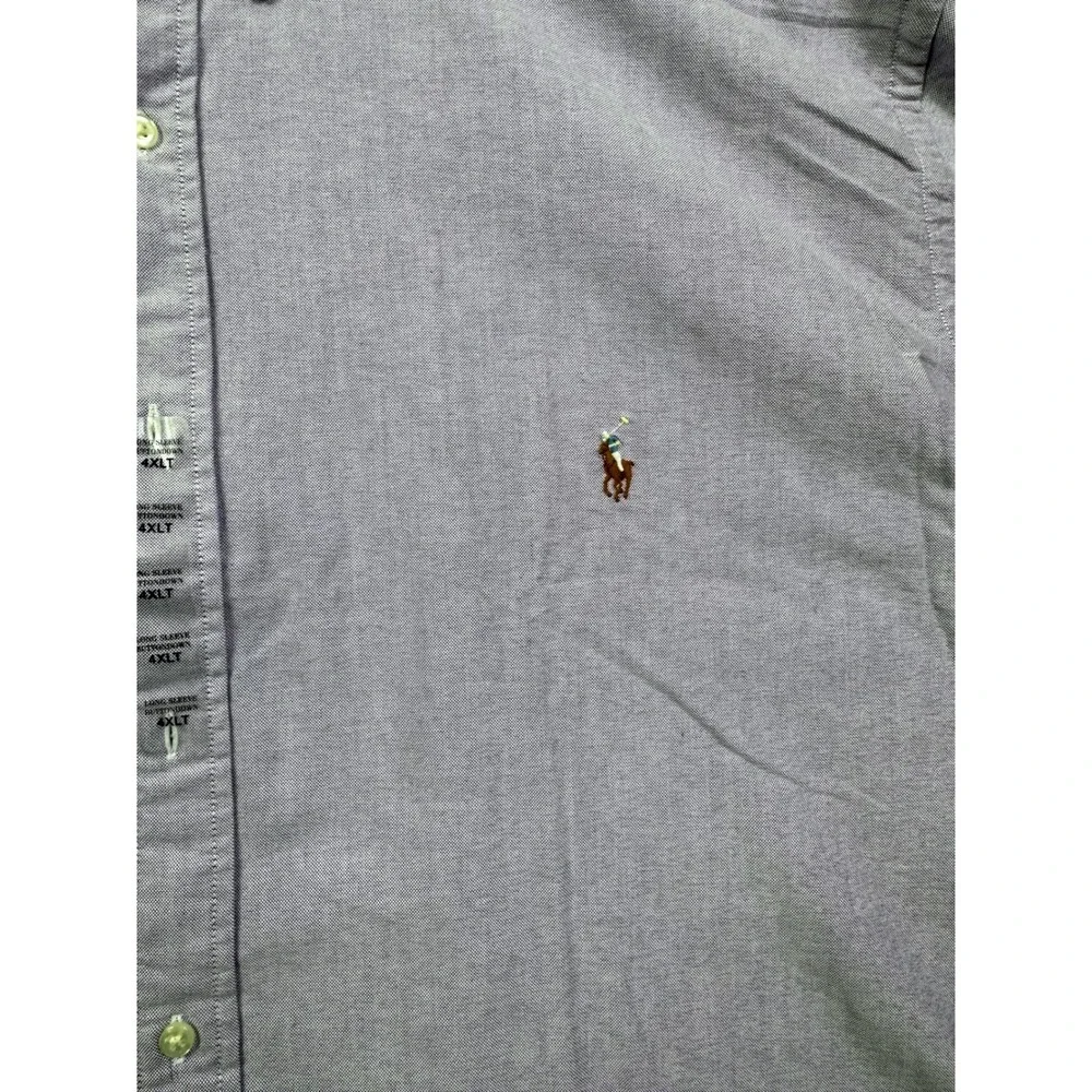 Polo Ralph Lauren Men 4XLT Classic Fit Oxford Shirt Purple Long Sleeve Button DW